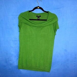 Alfani Petite Cowl Neck Sweater Green Small